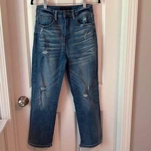 Risen Vintage Wash Straight Leg distressed jean